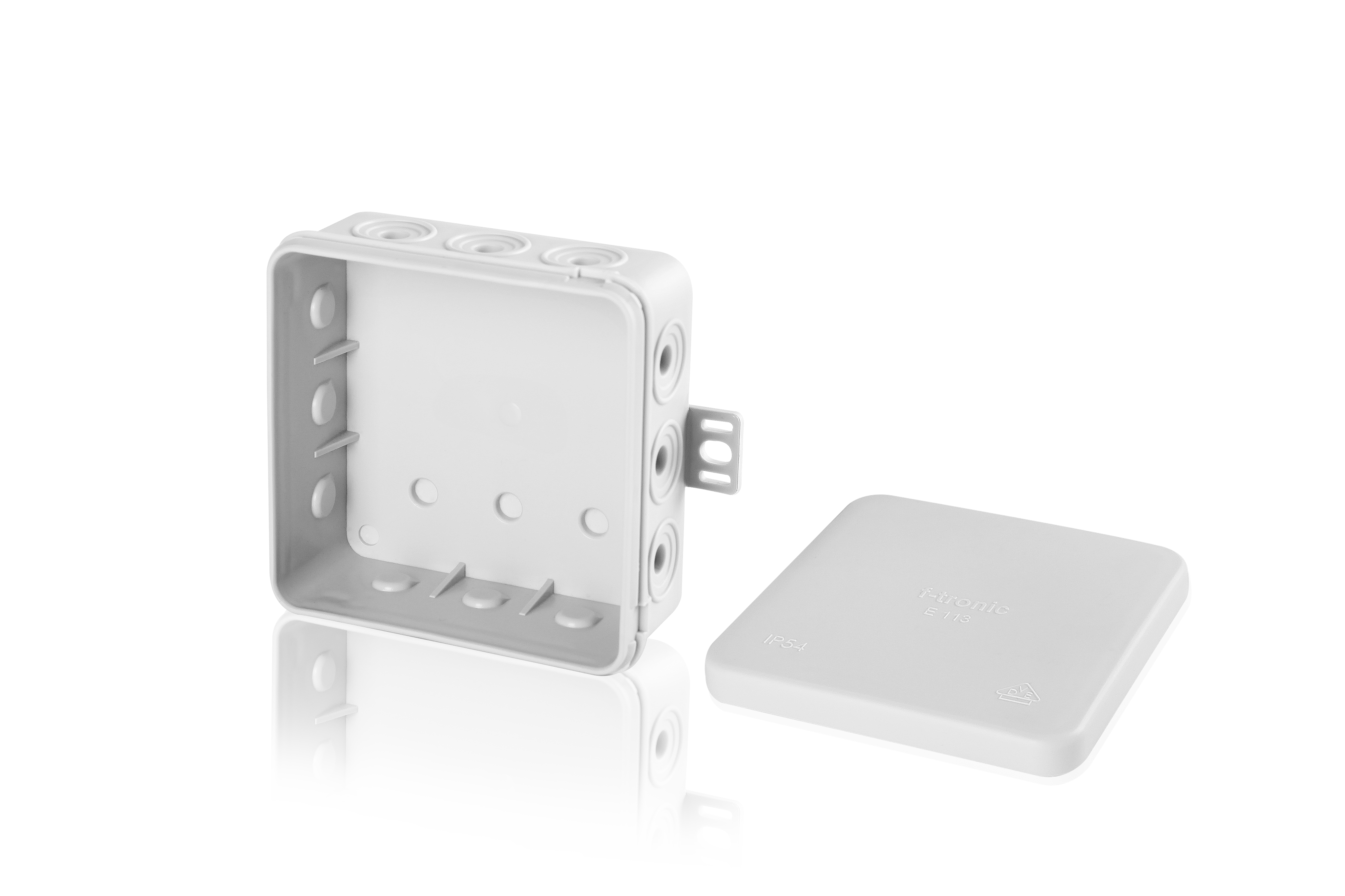 F-Tronic FR Abzweigkasten E113, 85x85x40mm, IP54, gr F-Tronic FR Abzweigkasten E113, 85x85x40mm, IP54, gr